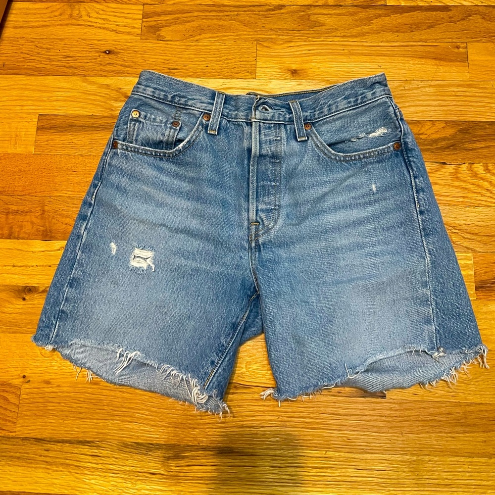 Levi's medium wash 501 shorts